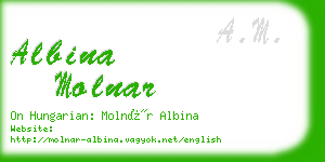 albina molnar business card